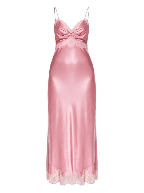 Orianna lace-trimmed slip maxi dress - Pink