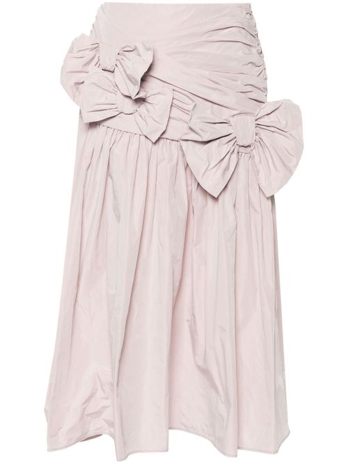 Bow-detail draped skirt - Pink