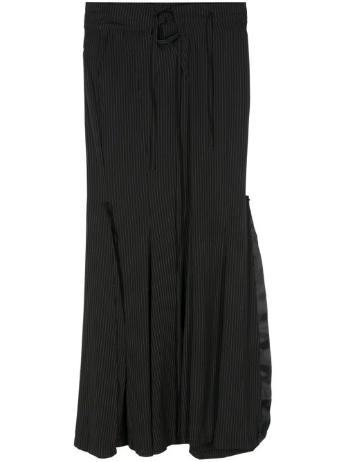 Mermaid pinstripe maxi skirt - Black
