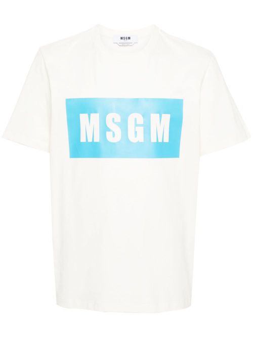 Logo-print cotton T-shirt - Neutrals
