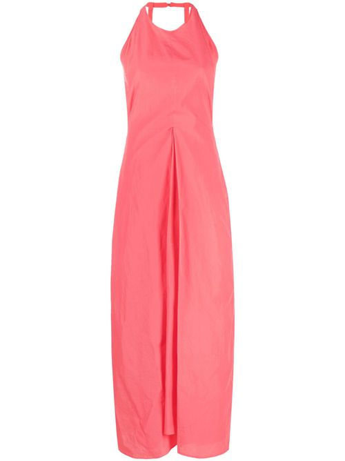 Sleeveless cotton midi dress - Pink