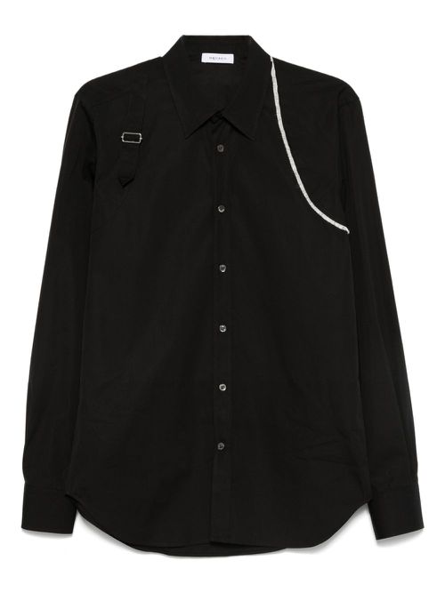 Strap-detail shirt - Black