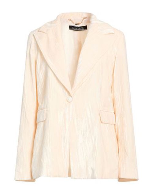 Woman Blazer Cream Size 10 Polyester, Viscose
