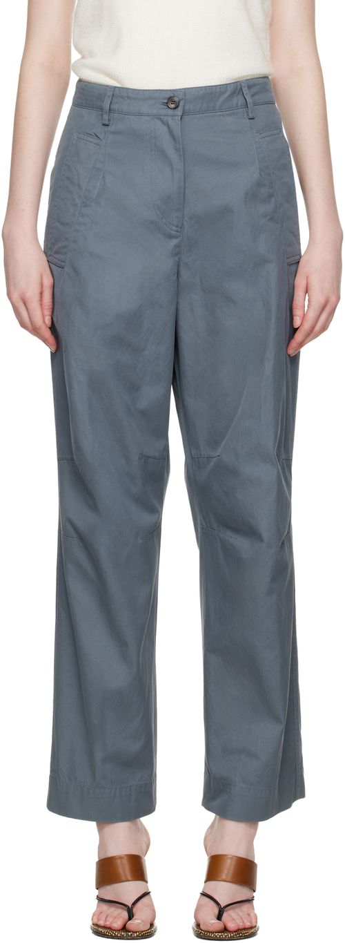 Blue Cotton Trousers