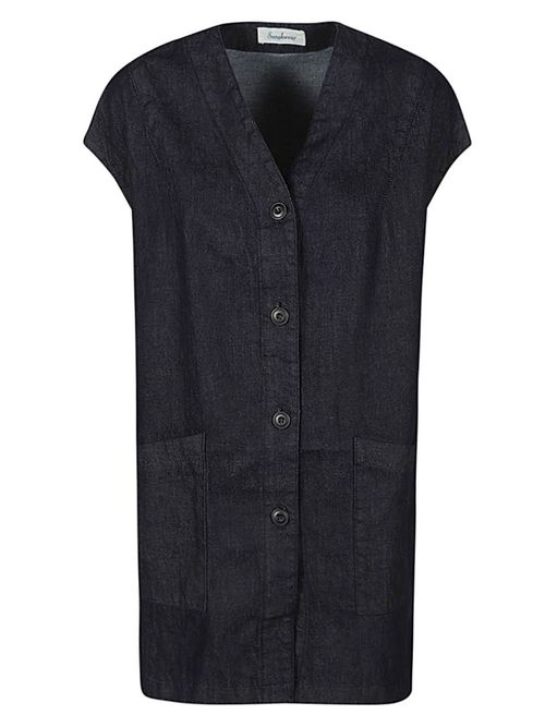 Navy Blue Long Vest