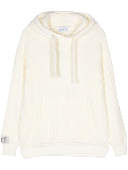 Knitted hoodie - White