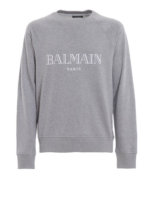 Balmain ilver Text Logo weatshirt in Grey - Grey