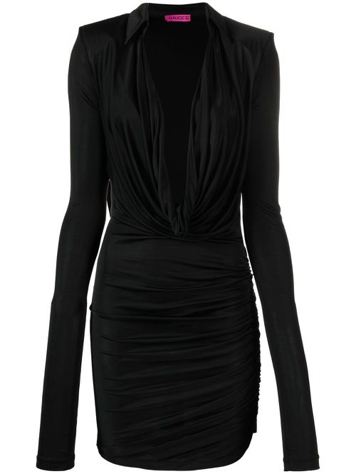 Utena cowl-neck mini dress - Black