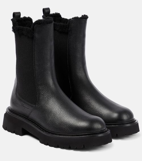 Leather ankle boots