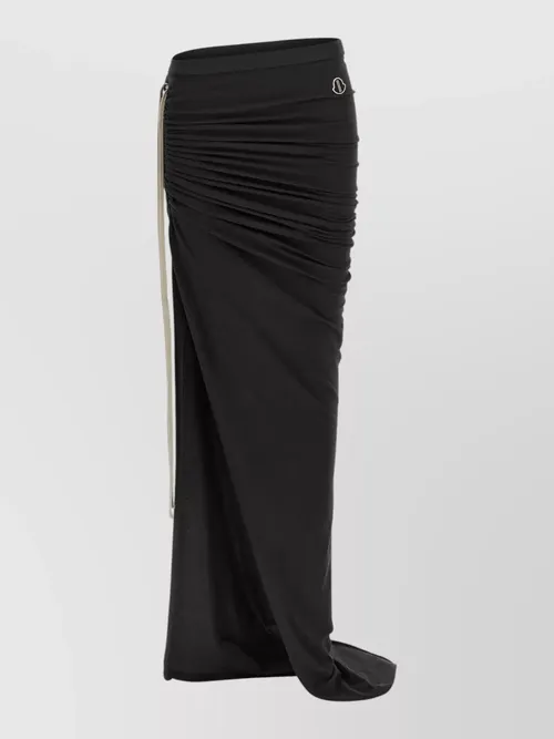 Rick Owens - moncler high waist ruched maxi skirt