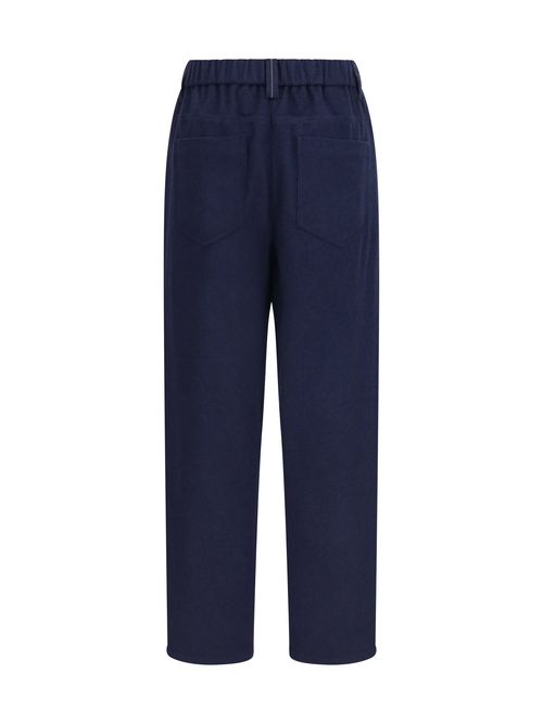 Stretch Merino Wool Trousers — Blue