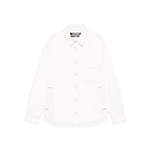 Contrast-stitch Shirt Jacket