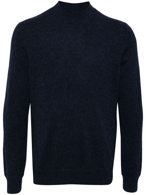 Cashmere mock-neck jumper - Blue