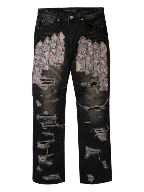 Who Decides War Patched Arch jeans - Black