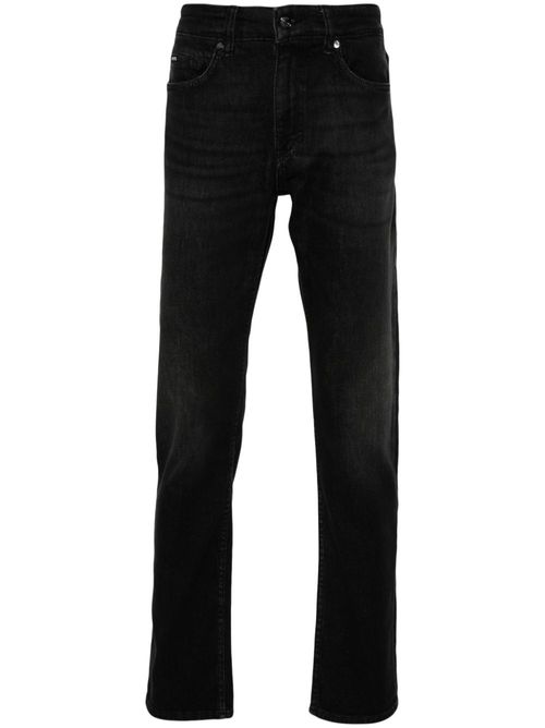 Mid-rise slim-fit jeans - Black