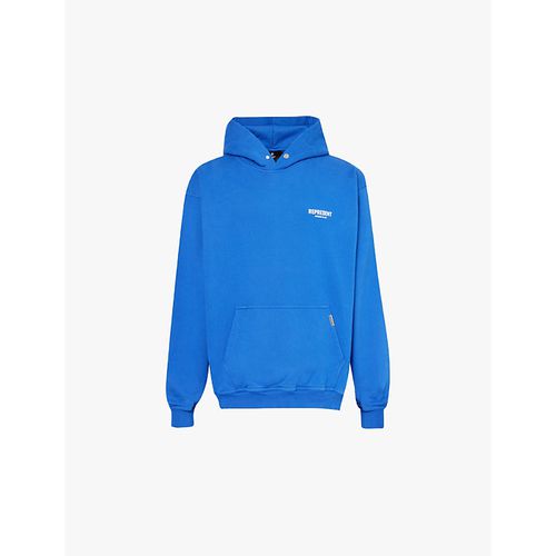 Mens Cobalt Owners Club Brand-print Cotton-jersey Hoody 