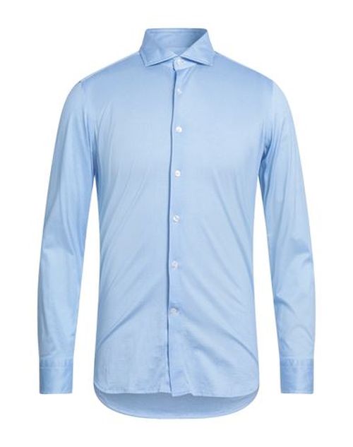 Man Shirt Light blue Size 16 Cotton