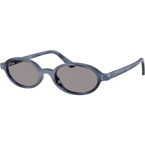 Ray - Ban Unisex Ray - Ban RB4472 6855/1 Sunglasses Injected Blue Grey Round Norma