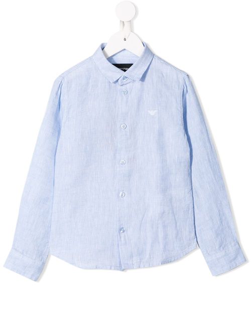 Long-sleeve linen shirt - Blue