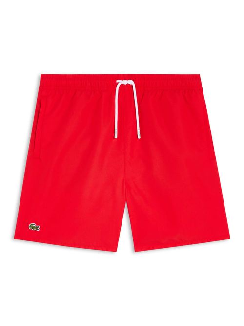 Embroidered-logo swim shorts