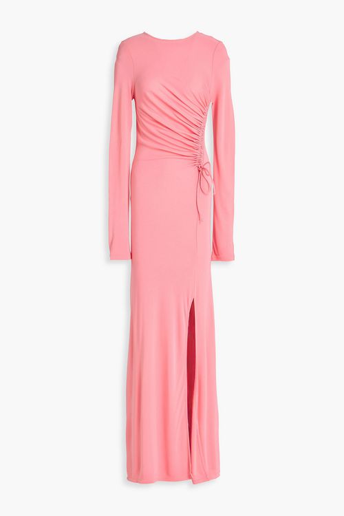 Ruched jersey maxi dress