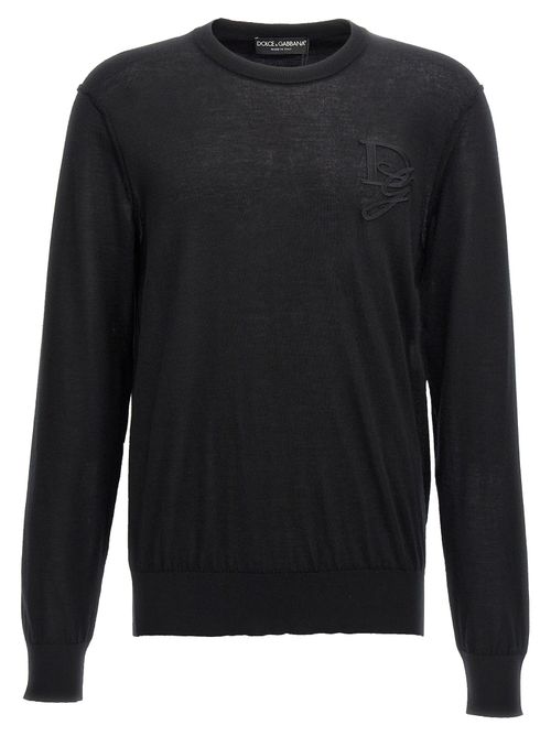 Cashmere Crew Neck Cardigan — Black