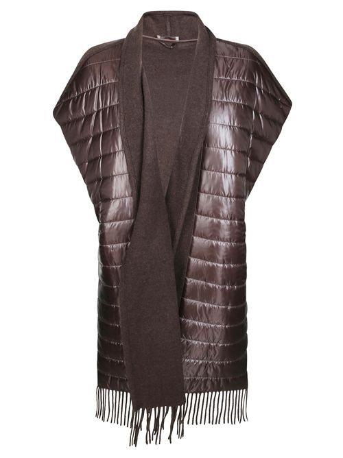 Women's Ultralight Poncho Gilet with Textured Detail