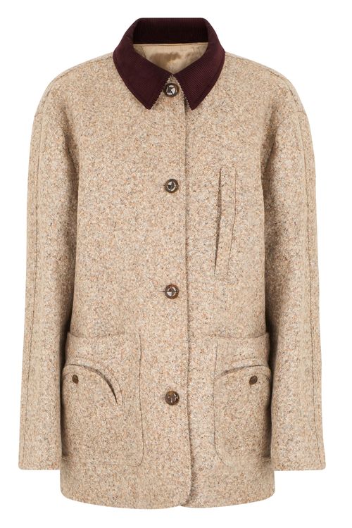 Alpaca-Wool Blend Jacket — Beige