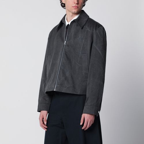 Washed grey Tazio zip-up jacket