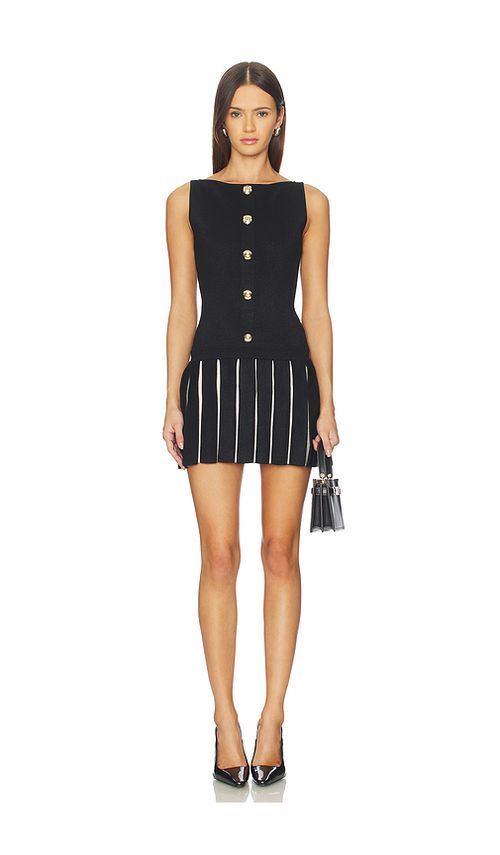 Retrofete Elisabetta Knit Dress in Black. L. Also in