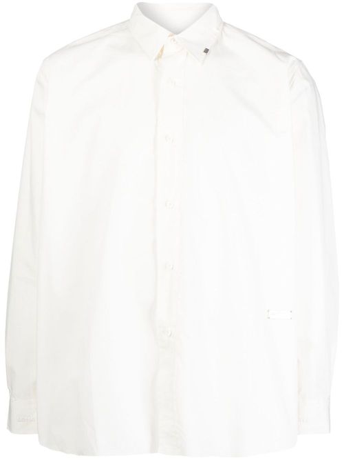 Raw-cut hem shirt - White