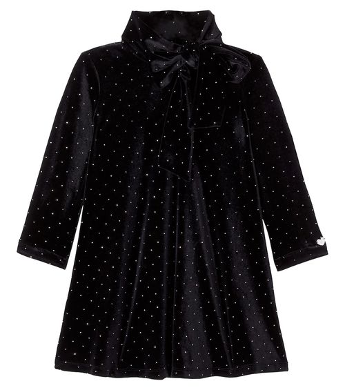 Tie-neck studded dress
