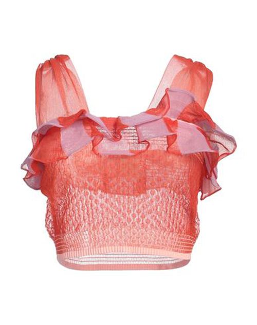 Woman Top Tomato red Size ONESIZE Polyester, Nylon