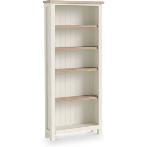 Trelan Painted 5 Shelf Large Bookcase | Coconut or Grey | Roseland