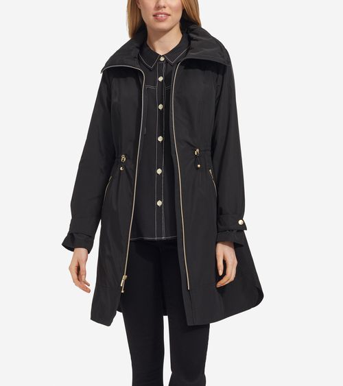 Women's Packable Rain Jacket - Black