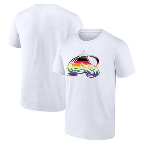 Men's Fanatics White Colorado Avalanche Team Pride Logo T-Shirt - 3XL