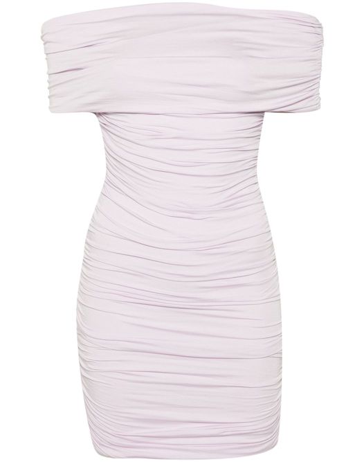 Cowl-neck draped minidress - Pink
