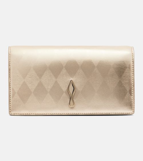 Bettina metallic leather clutch