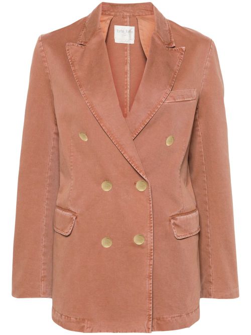 Peak-lapels double-breasted blazer - Brown