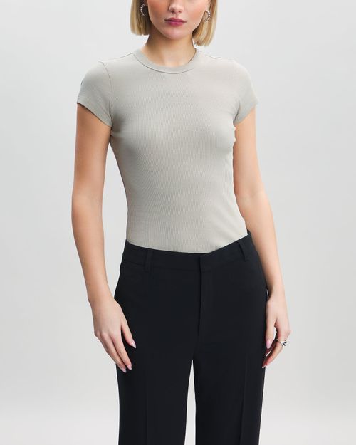 Filippa K T-Shirt Fine Rib Sage