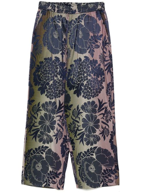 Jacquard pants - Purple