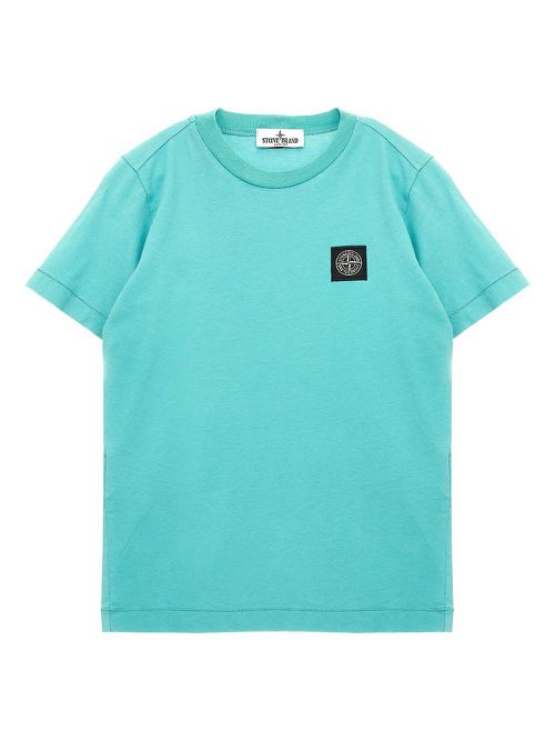 Compass-patch T-shirt - Blue