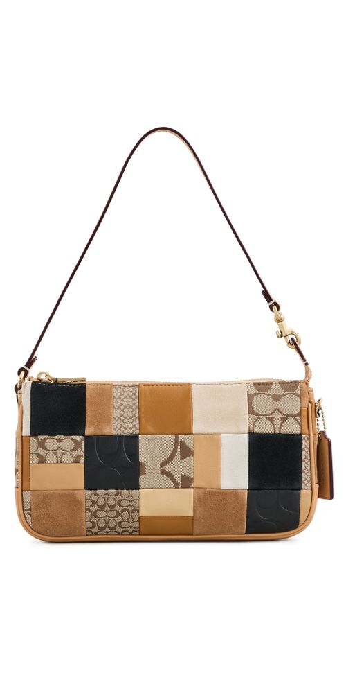 Patchwork Leather Plaza Shoulder Bag Brown Multi One Size