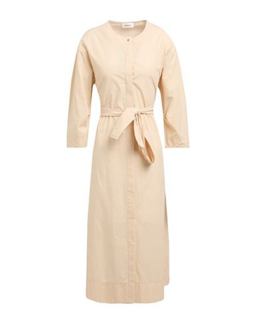Woman Midi dress Beige Size 6 Cotton