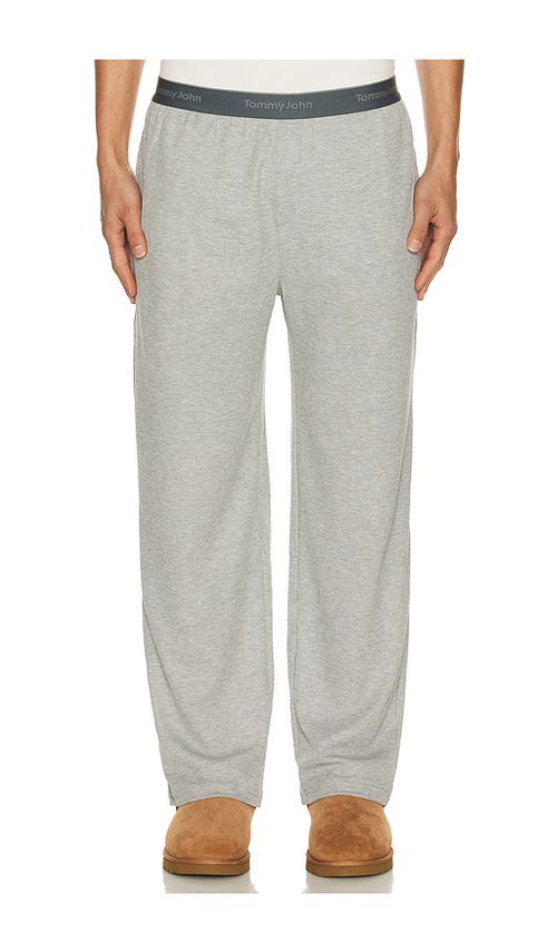 Tommy John Waffle Pant in Grey. L. Also in M, S, XL/1X