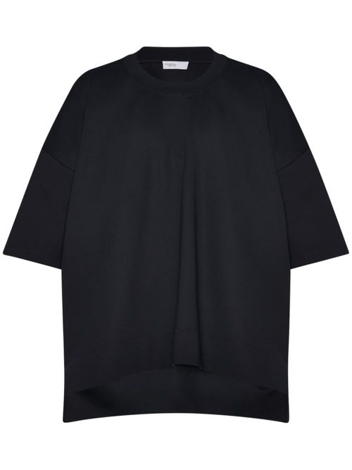 Crew-neck drop-shoulder T-shirt - Black