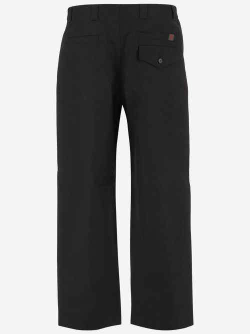 Cotton Twill Trousers — Black