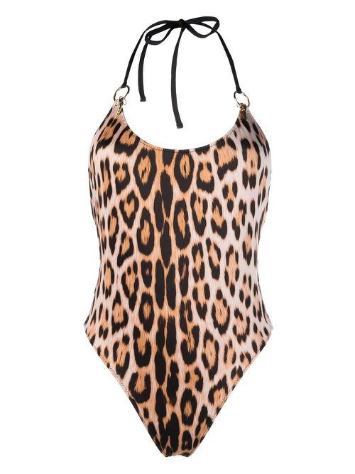Leopard-print swimsuit - Neutrals