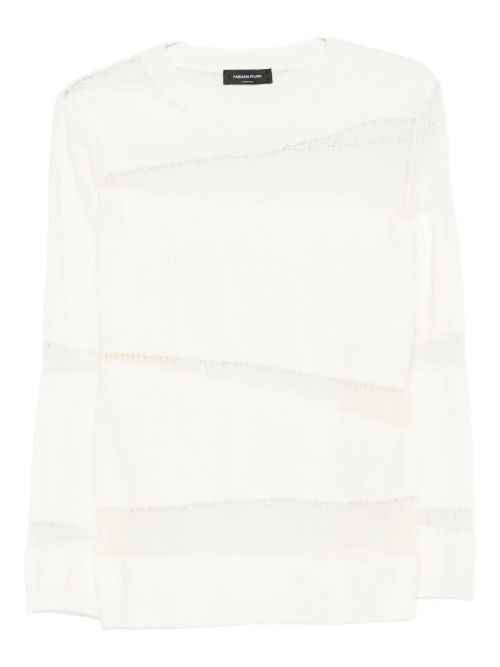 Mesh-Panel Sweater — Off-White