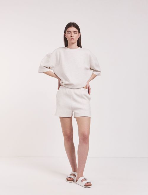 Classic Lounge Shorts in Oatmeal Marl - TENCEL